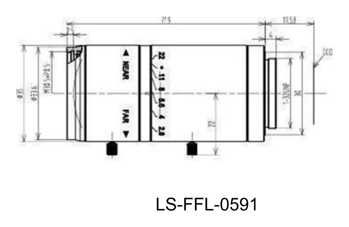 LS-FFL-0591 dimensions (mm)