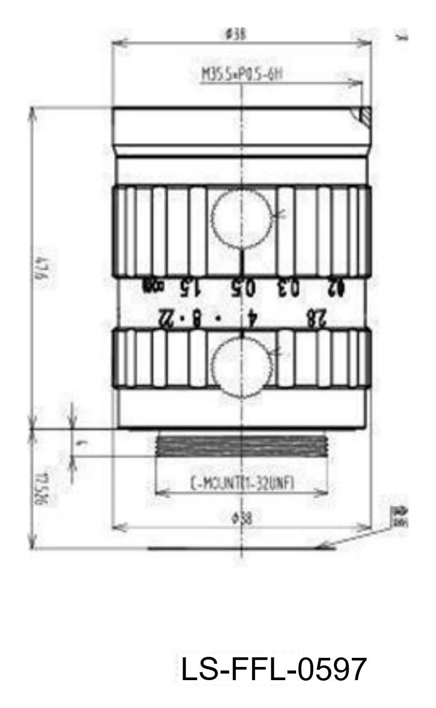 LS-FFL-0597 dimensions (mm)