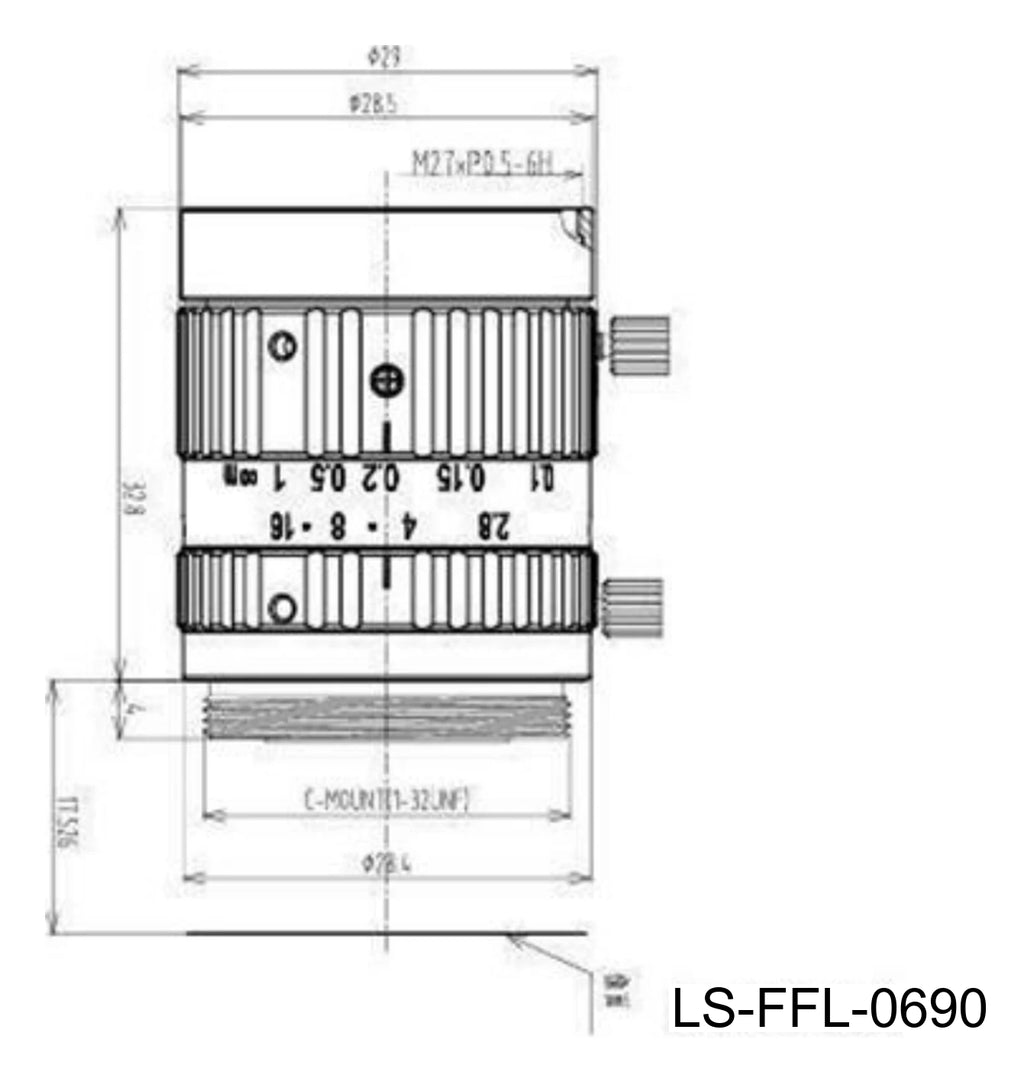 LS-FFL-0690 dimensions (mm)