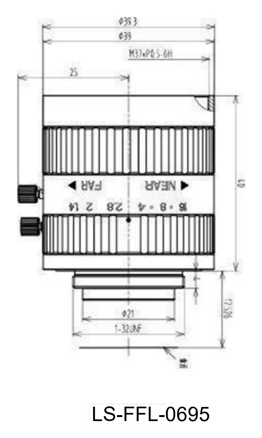 LS-FFL-0695 dimensions (mm)