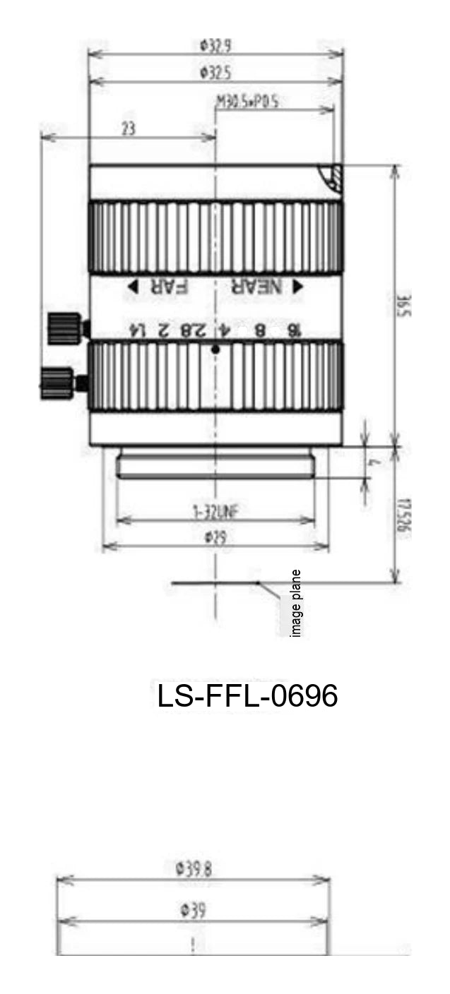 LS-FFL-0696 dimensions (mm)