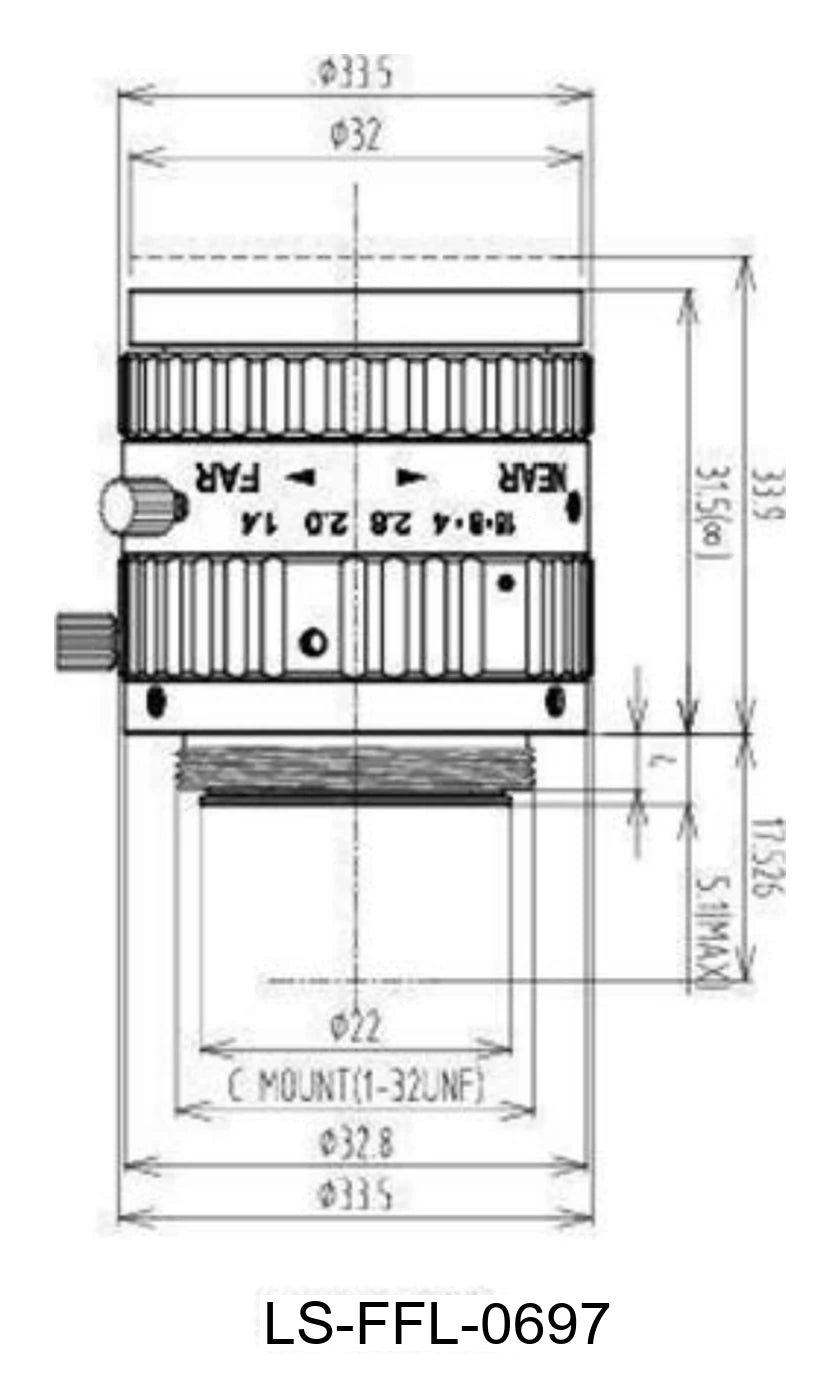 LS-FFL-0697 dimensions (mm)