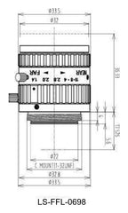 LS-FFL-0698 dimensions (mm)