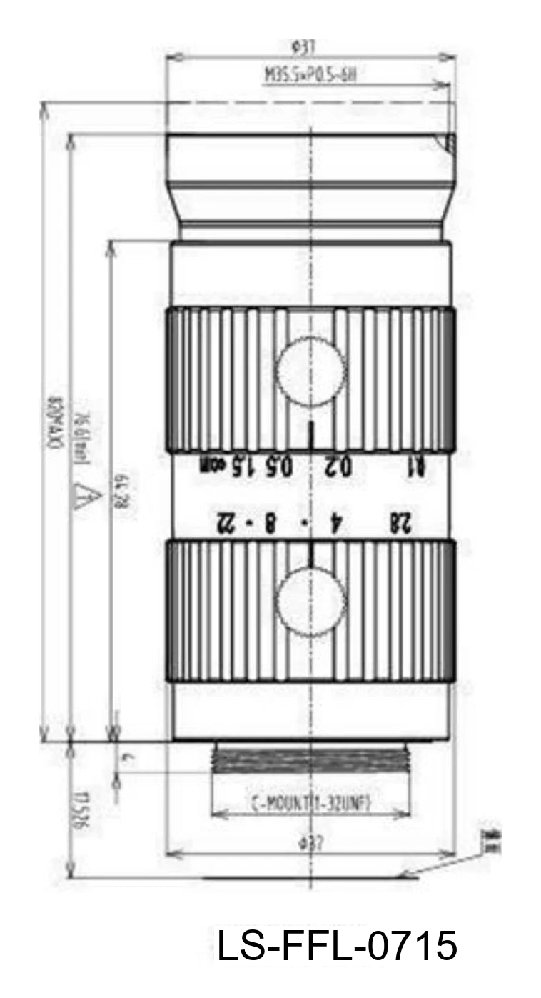 LS-FFL-0715 dimensions (mm)