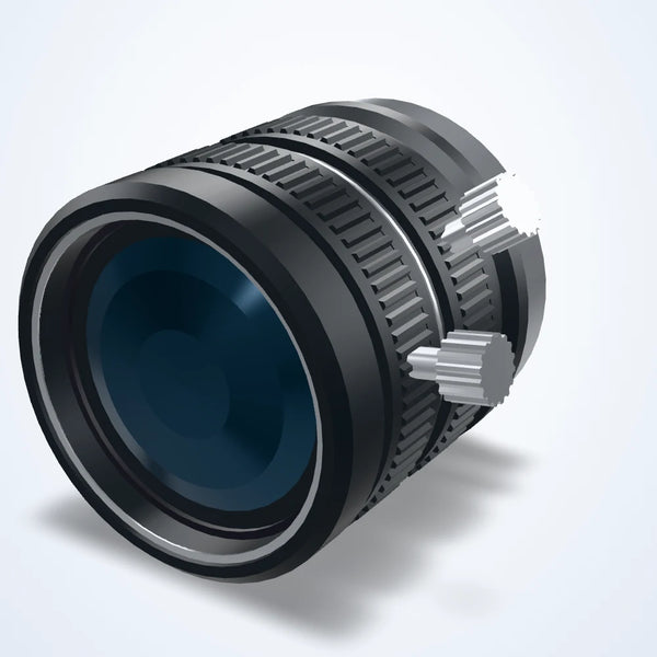 6 mm fixed focal length lens, 1/1.8", 5 MP, F2.0, C-mount