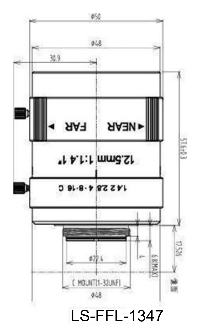 LS-FFL-1347 dimensions (mm)