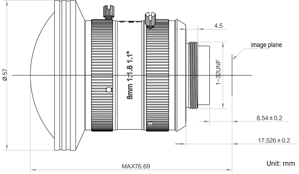 LS-FFL-1403 dimensions (mm)