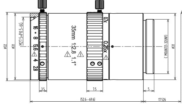 LS-FFL-1451 dimensions (mm)