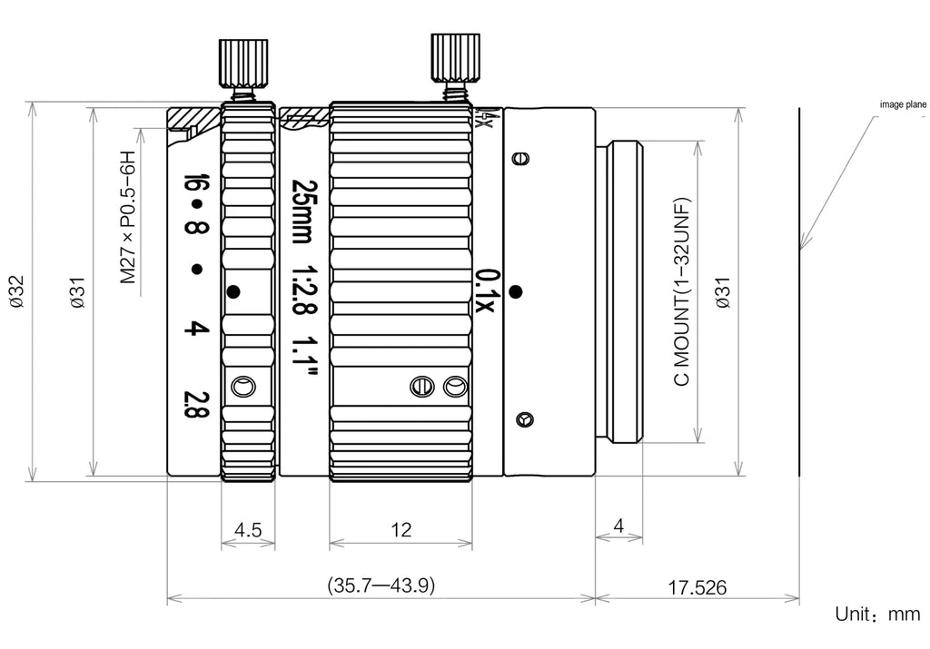 LS-FFL-1455 dimensions (mm)