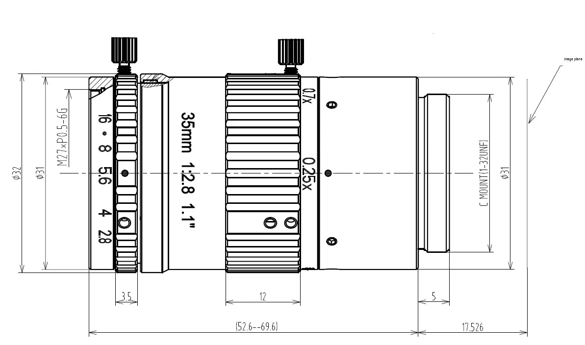 LS-FFL-1456 dimensions (mm)