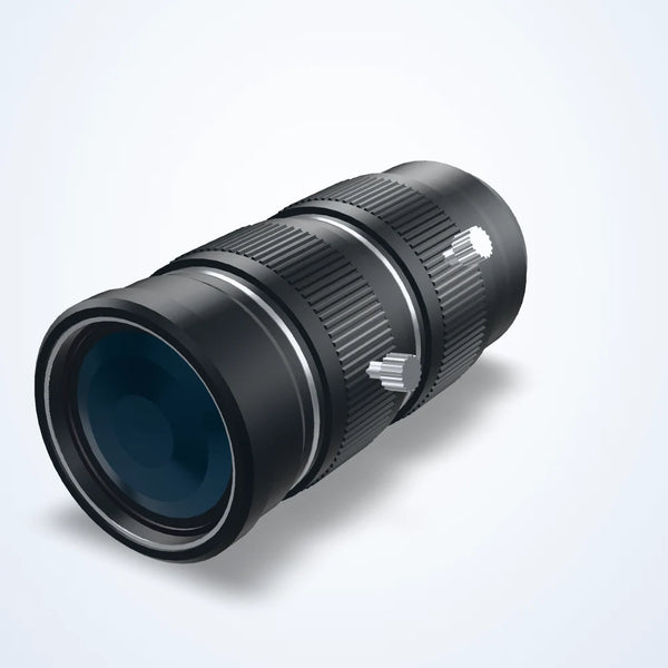 50 mm macro lens, 1.1", F2.8, C-mount