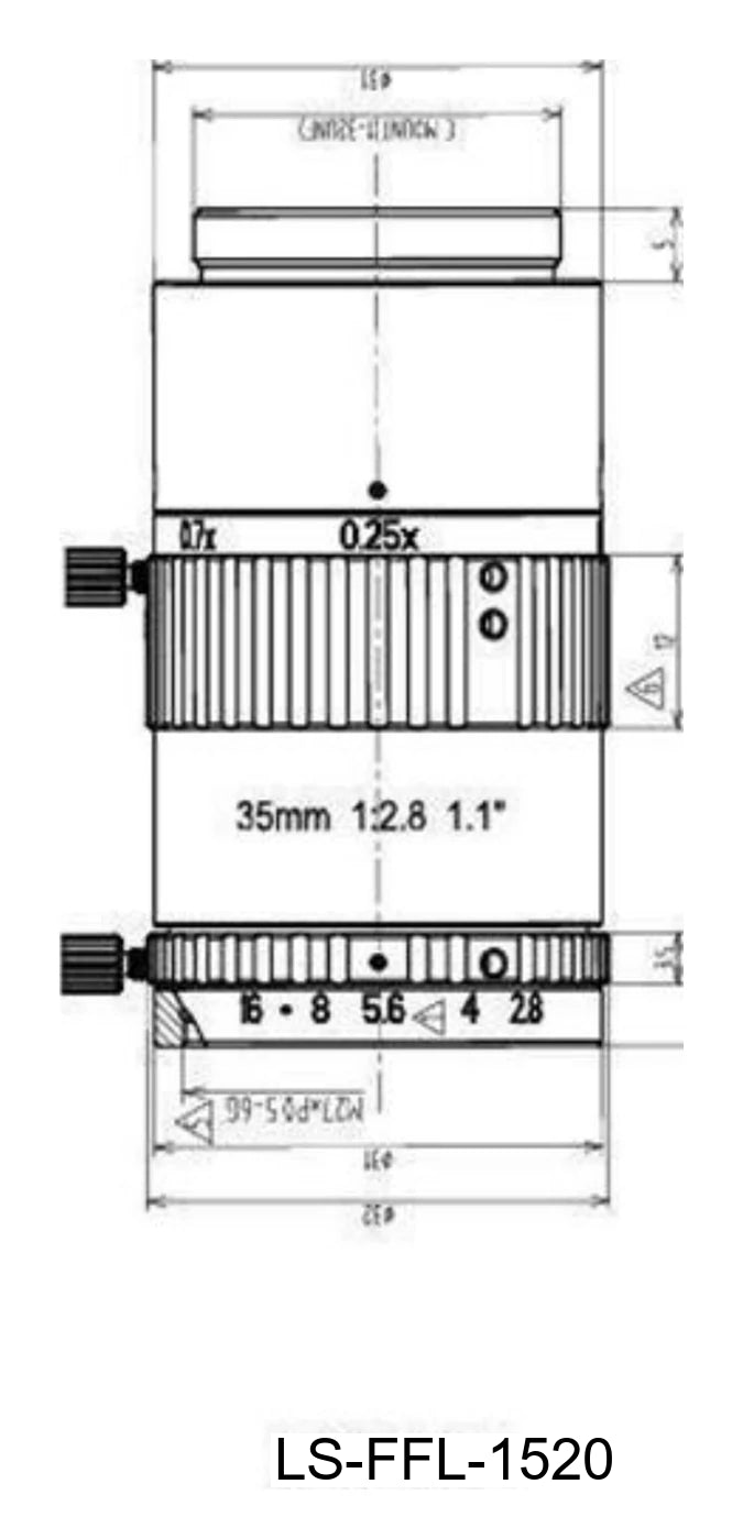 LS-FFL-1520 dimensions (mm)