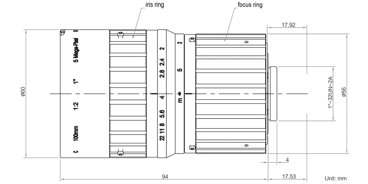 LS-FFL-1545 dimensions (mm)