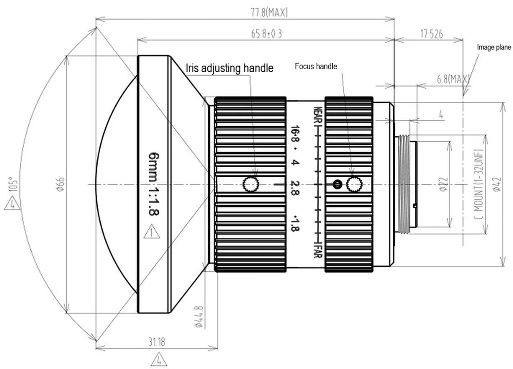 LS-FFL-1553 dimensions (mm)