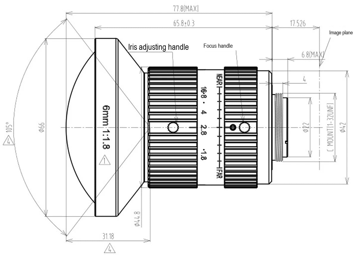 LS-FFL-1553 dimensions (mm)