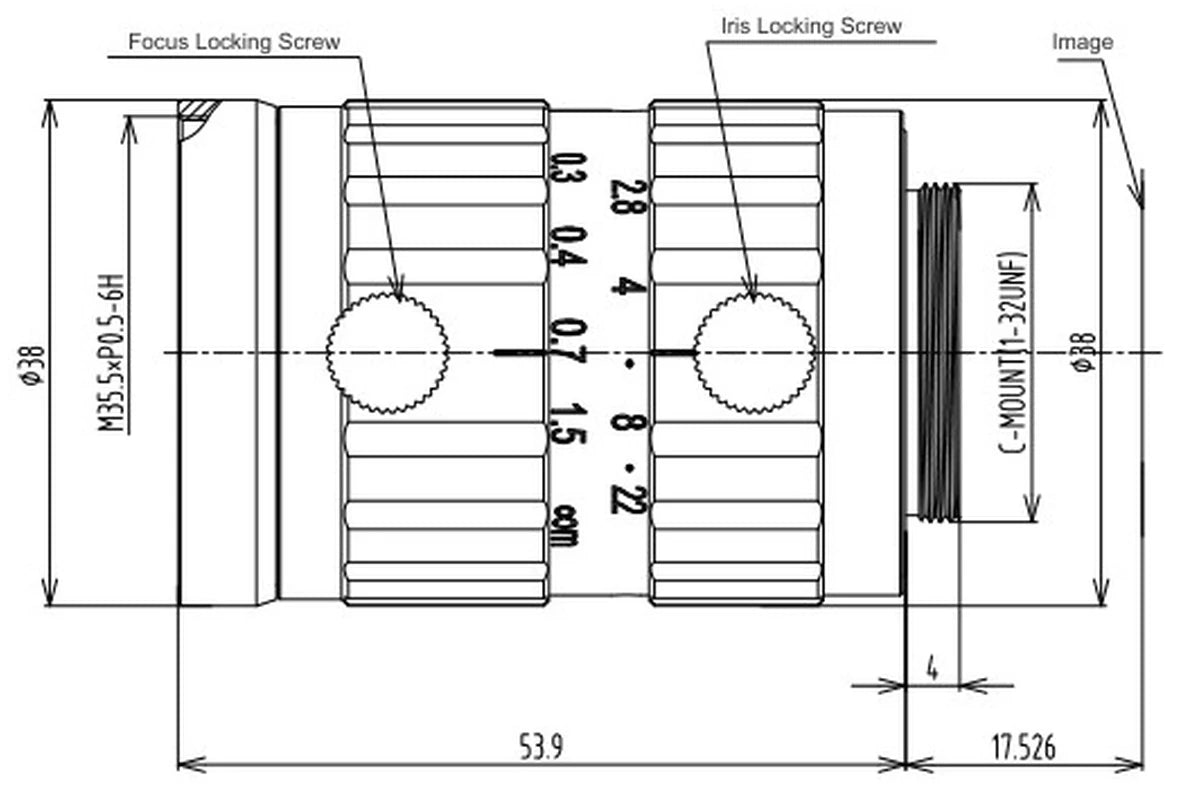 LS-FFL-1559 dimensions (mm)