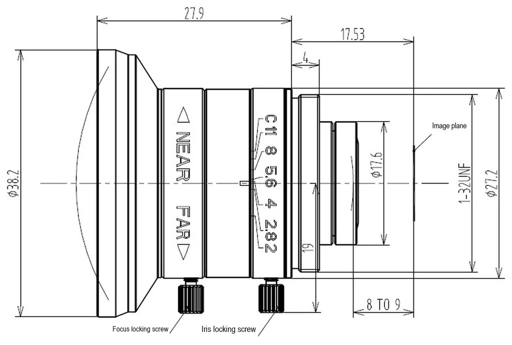 LS-FFL-1567 dimensions (mm)