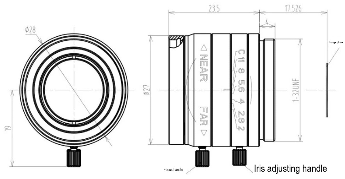 LS-FFL-1572 dimensions (mm)