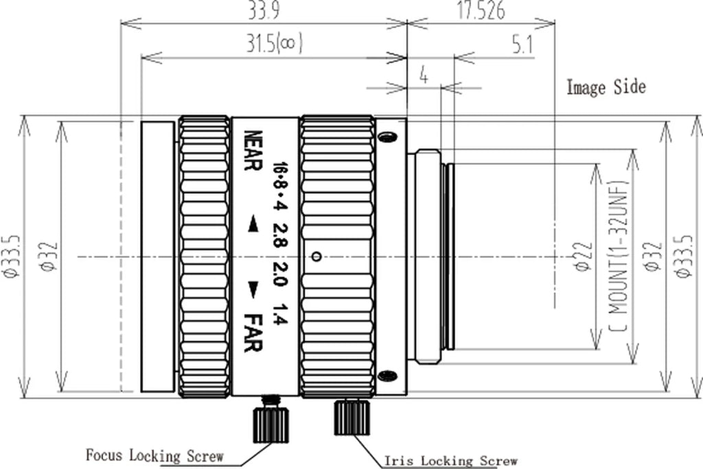 LS-FFL-1578 dimensions (mm)