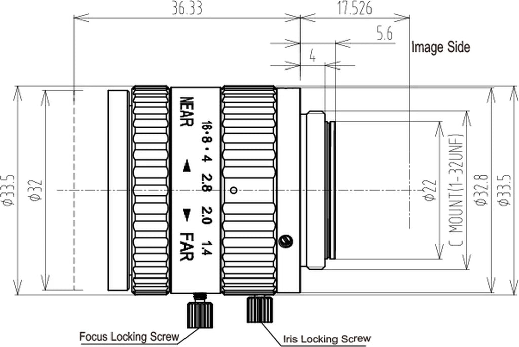 LS-FFL-1579 dimensions (mm)