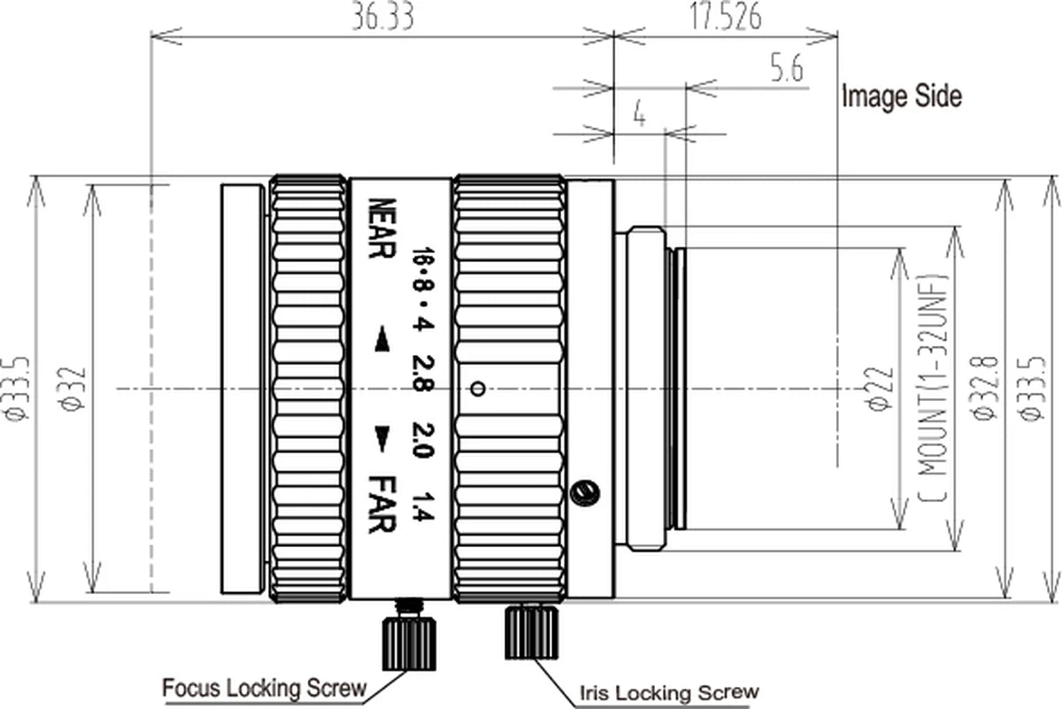 LS-FFL-1579 dimensions (mm)