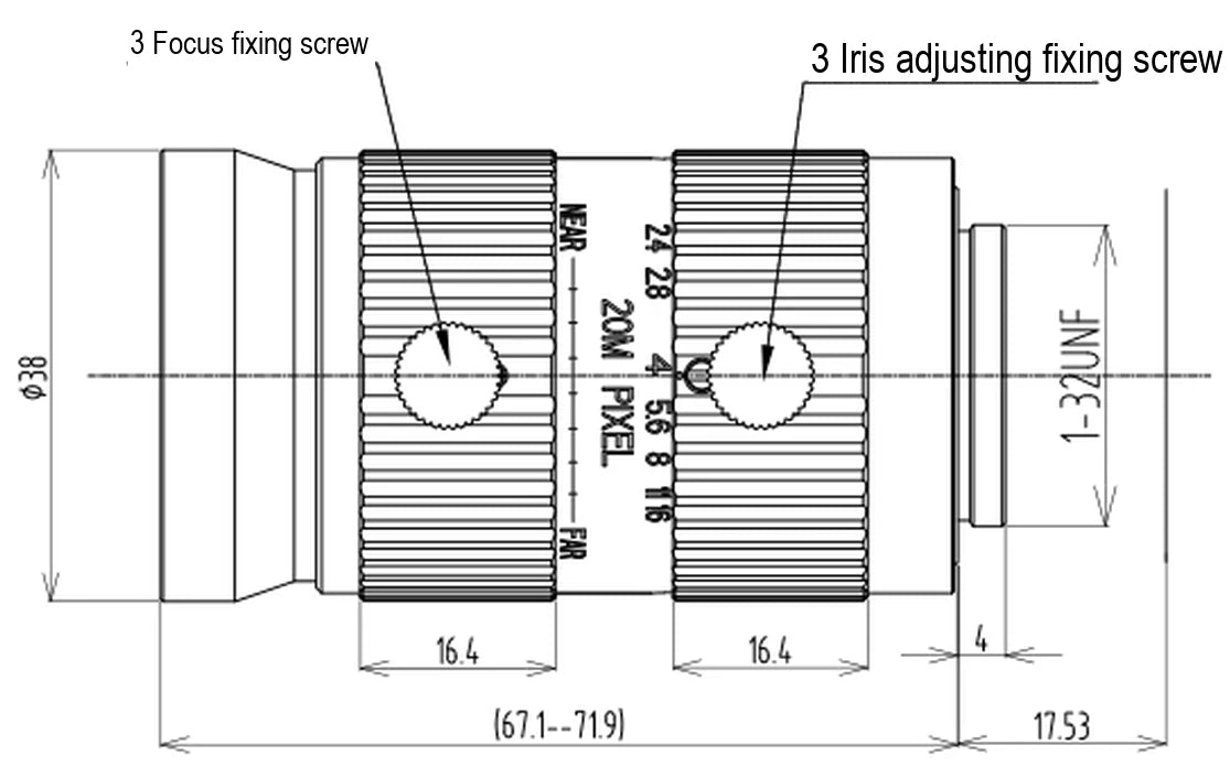 LS-FFL-1591 dimensions (mm)