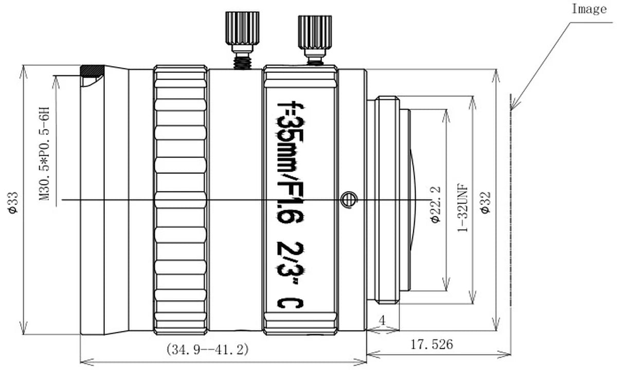 LS-FFL-1598 dimensions (mm)