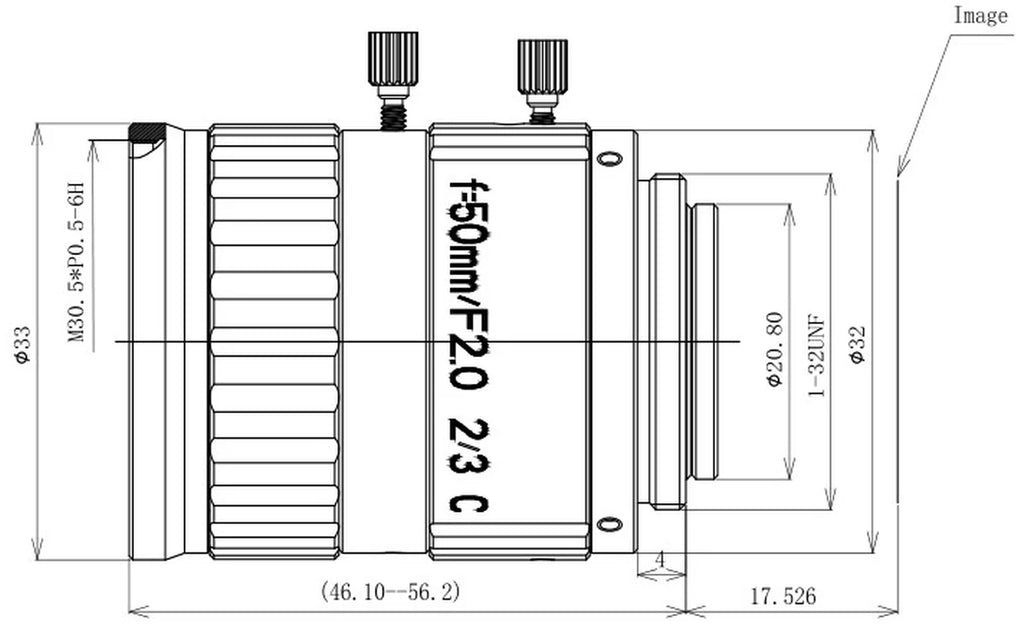 LS-FFL-1599 dimensions (mm)