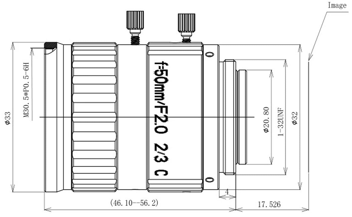 LS-FFL-1599 dimensions (mm)