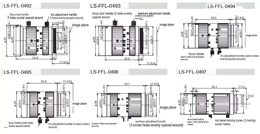 LS-FFL-0494 dimensions (mm)
