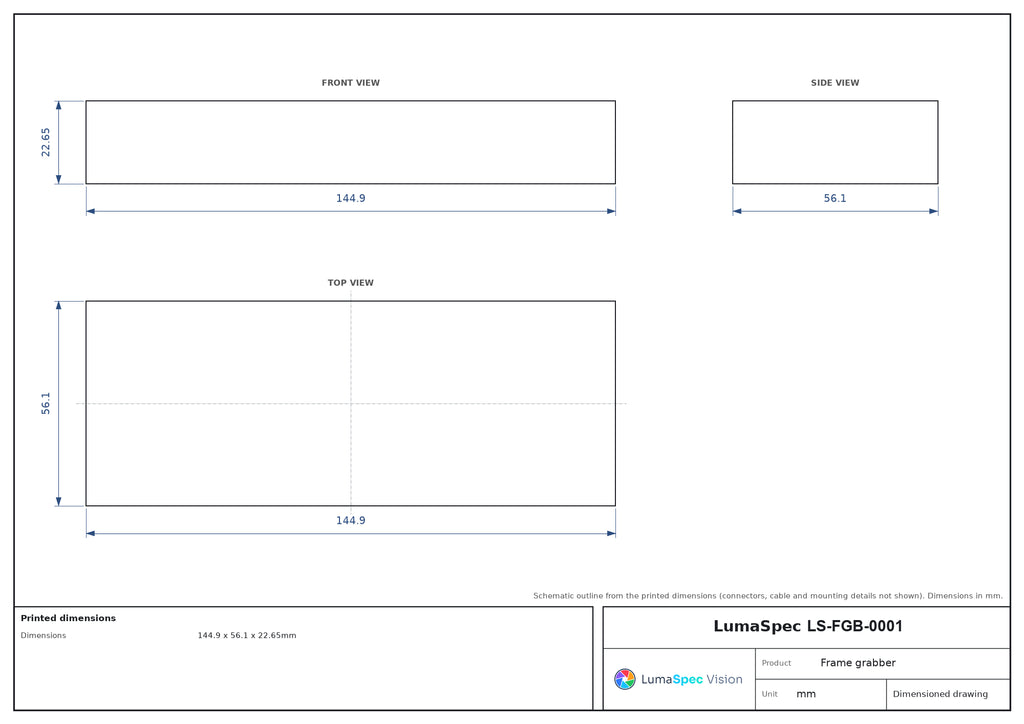 LS-FGB-0001 dimensions (mm)