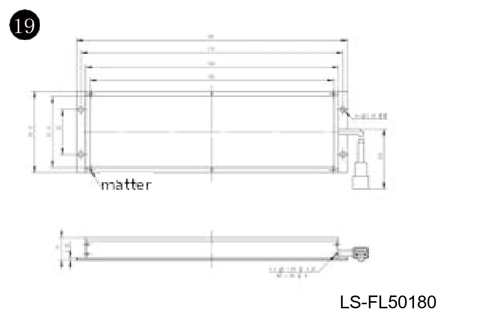 LS-FL50180 dimensions (mm)
