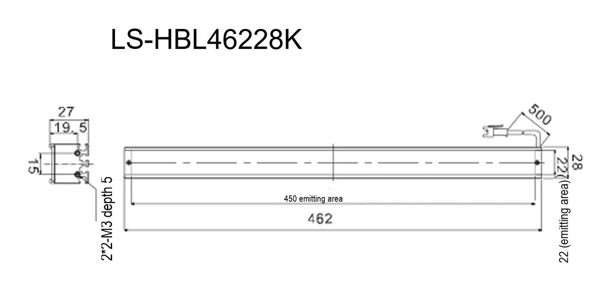 LS-HBL46228K dimensions (mm)