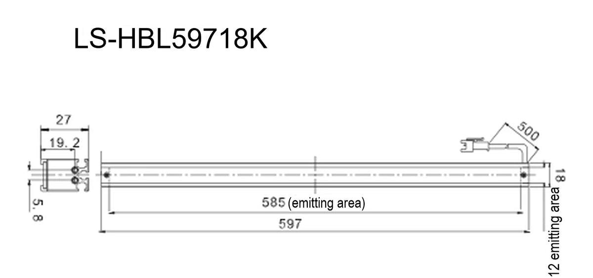 LS-HBL59718K dimensions (mm)