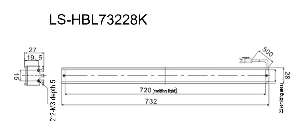 LS-HBL73228K dimensions (mm)