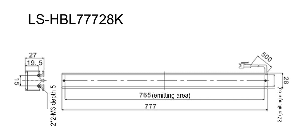 LS-HBL77728K dimensions (mm)