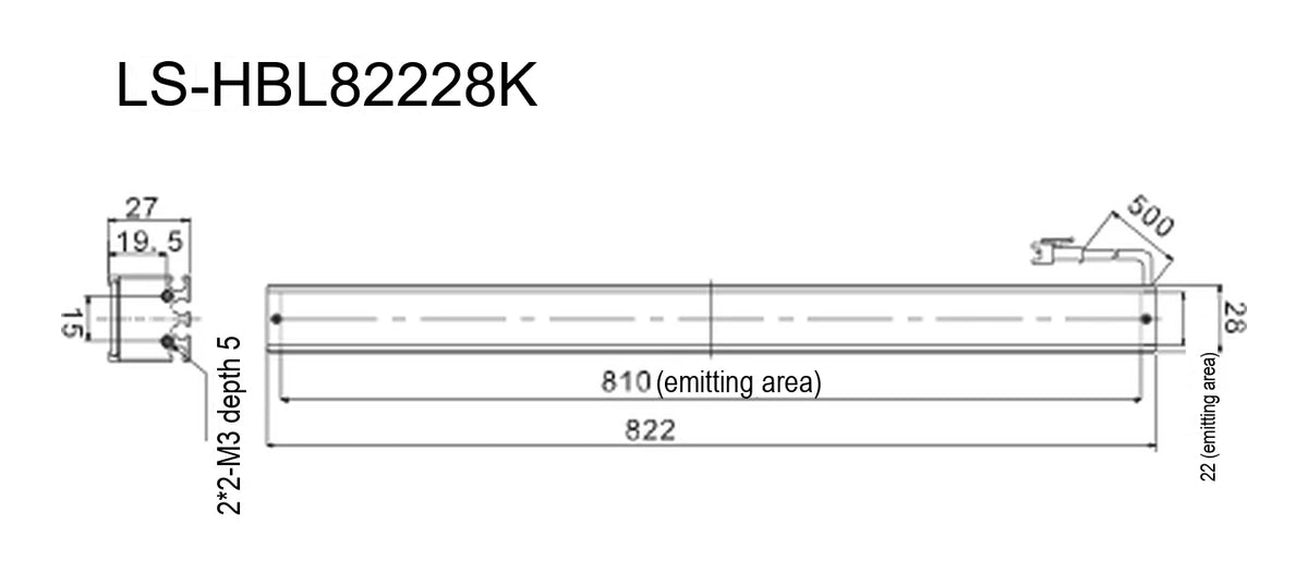 LS-HBL82228K dimensions (mm)