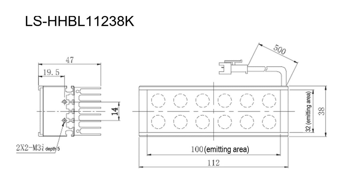 LS-HHBL11238K dimensions (mm)