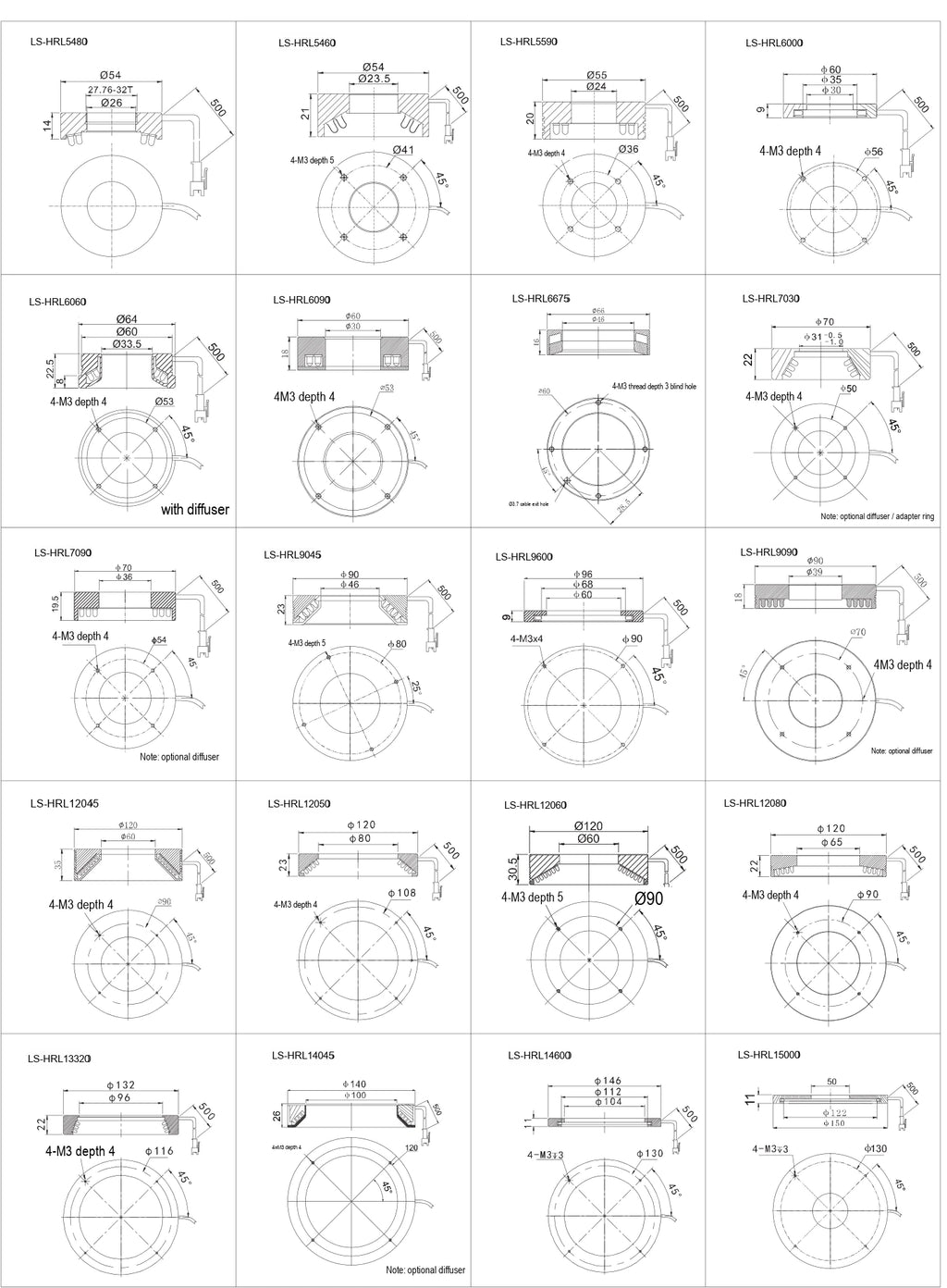 LS-HRL5480 dimensions (mm)