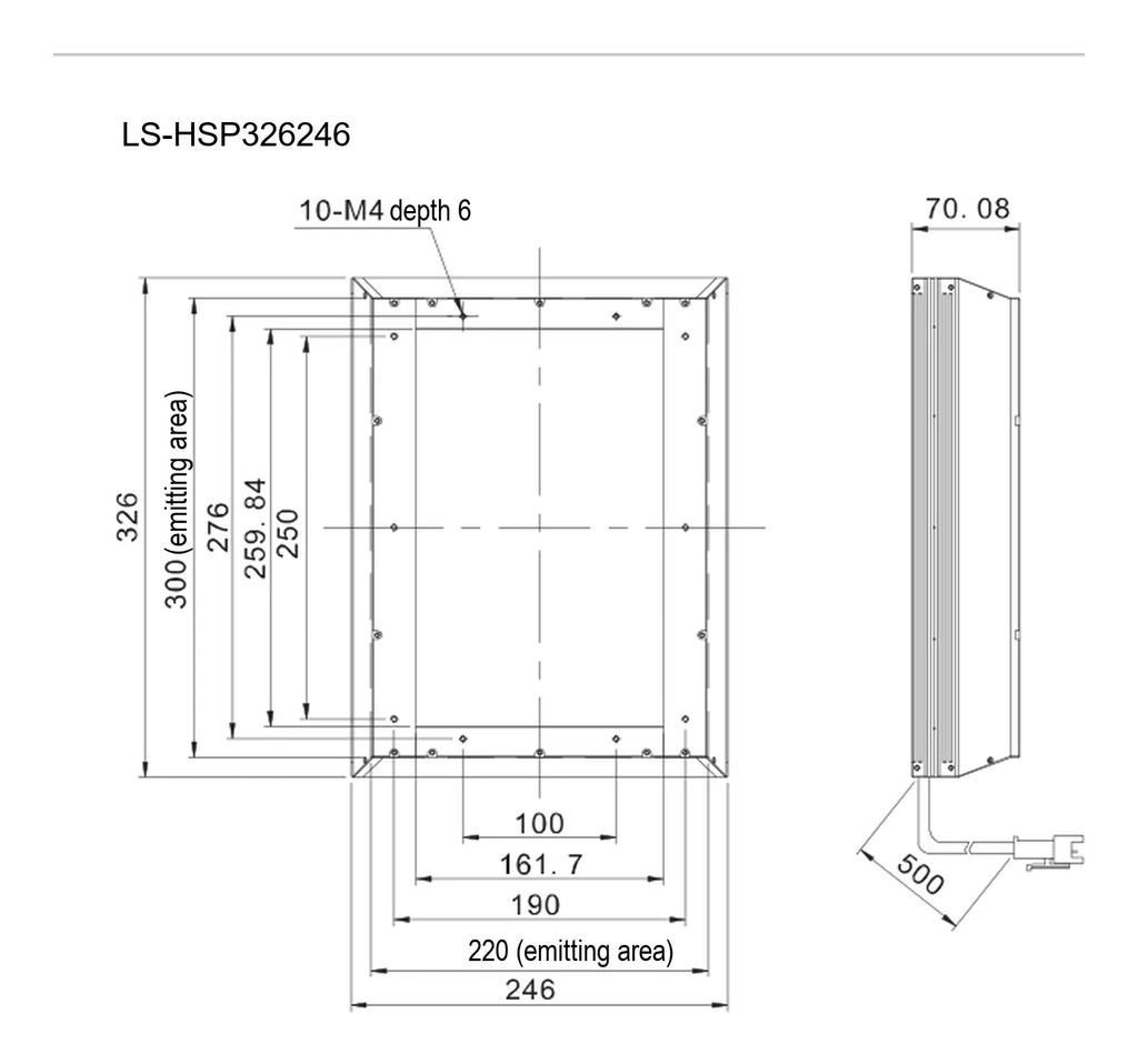 LS-HSP326246 dimensions (mm)