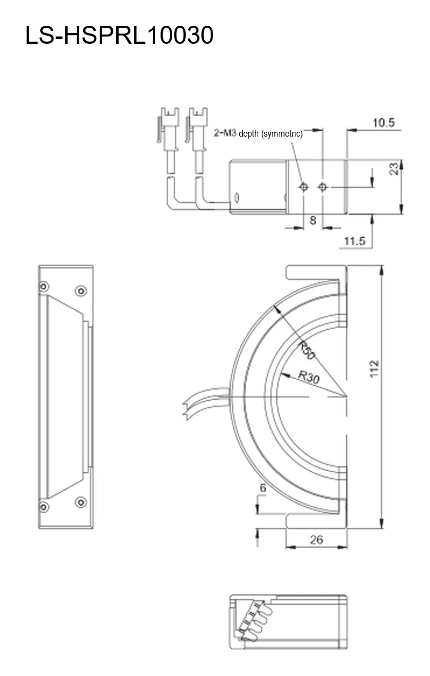 LS-HSPRL10030 dimensions (mm)