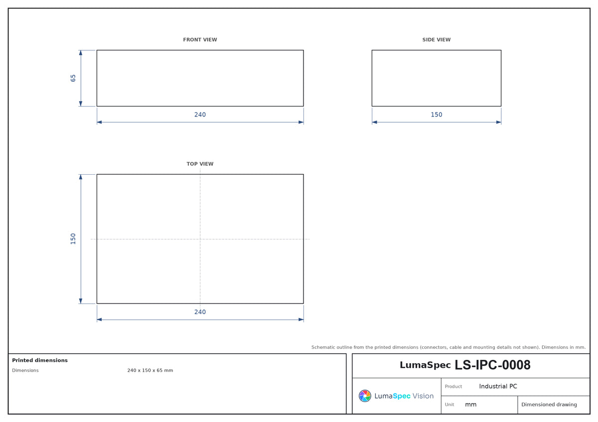 LS-IPC-0008 dimensions (mm)