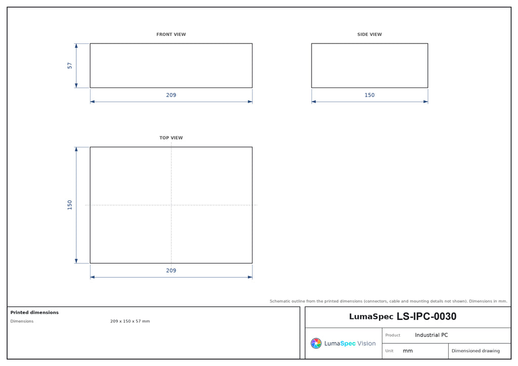 LS-IPC-0030 dimensions (mm)