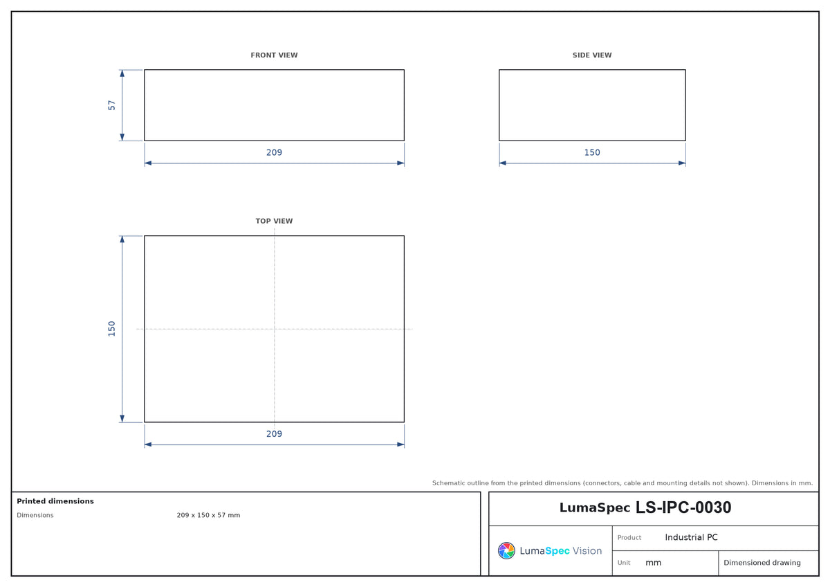 LS-IPC-0030 dimensions (mm)