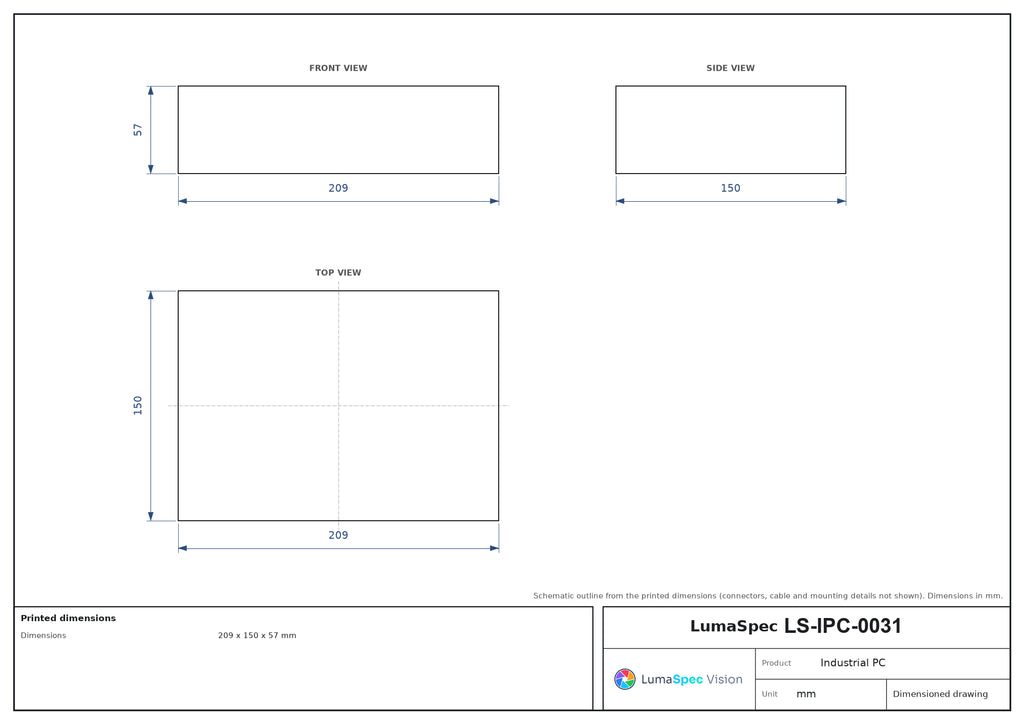 LS-IPC-0031 dimensions (mm)