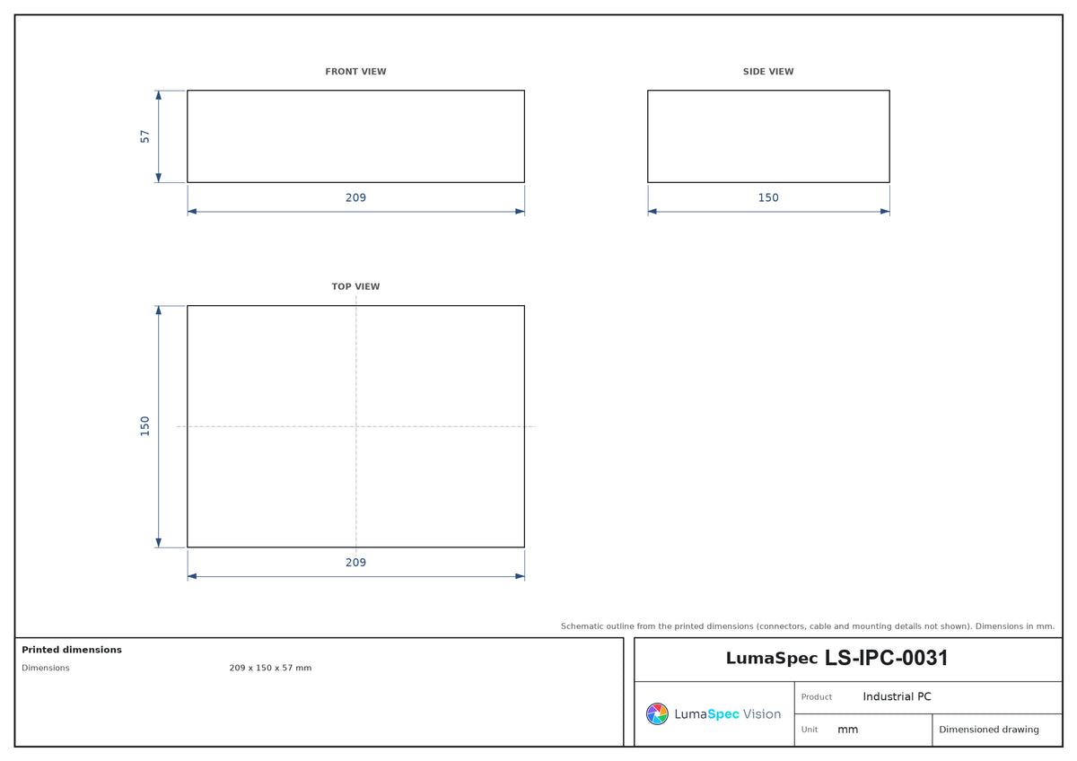 LS-IPC-0031 dimensions (mm)