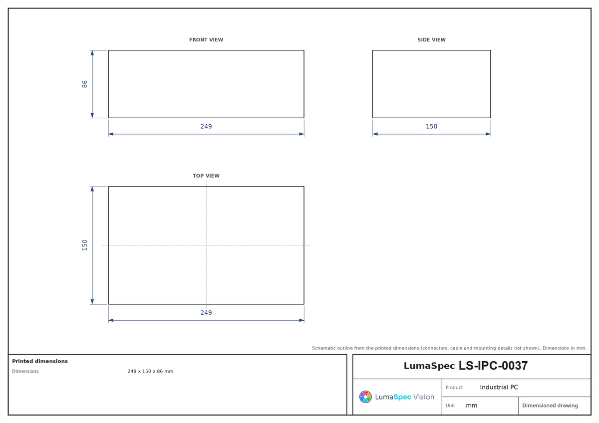 LS-IPC-0037 dimensions (mm)