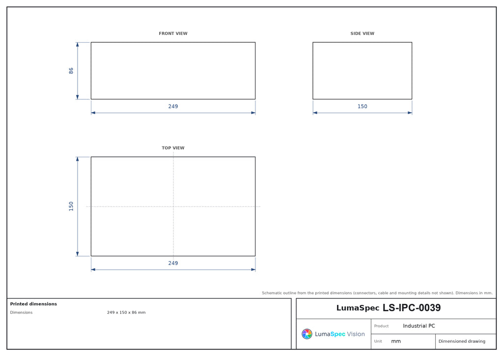 LS-IPC-0039 dimensions (mm)