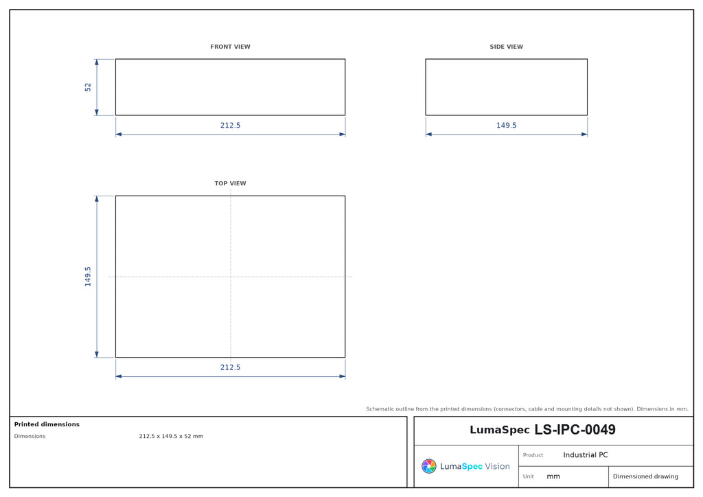 LS-IPC-0049 dimensions (mm)