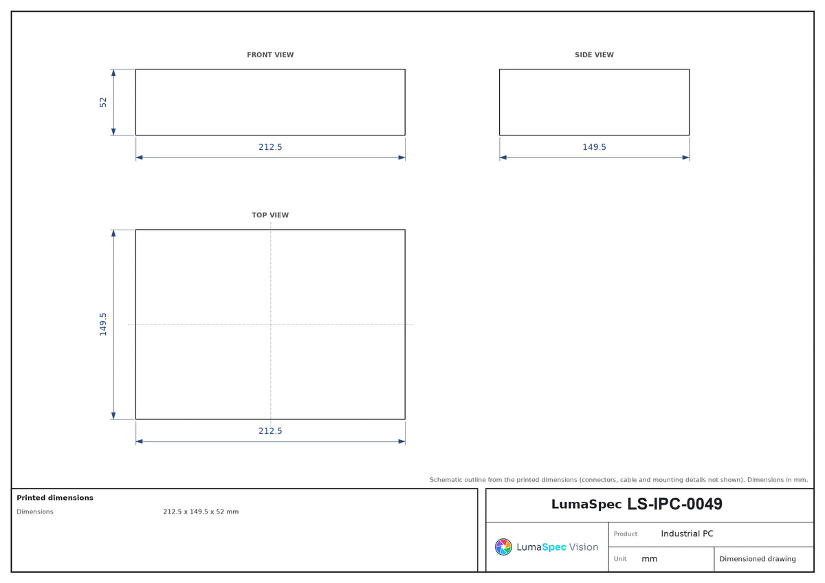 LS-IPC-0049 dimensions (mm)